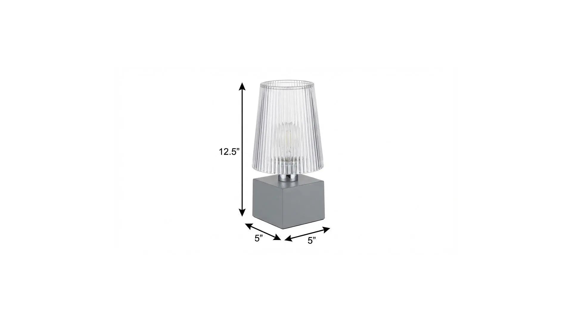 13" Gray USB Table Lamp With Empire Shade Homeroots Lighting