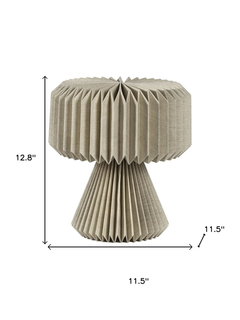 13" Natural Geometric Bedside Lamp With Cylinder Shade Homeroots Lighting