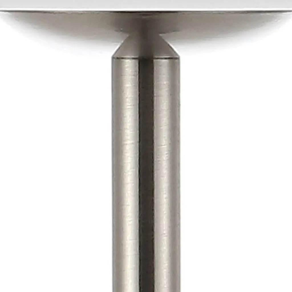 13" Nickel USB Table Lamp With Dome Shade Homeroots Lighting