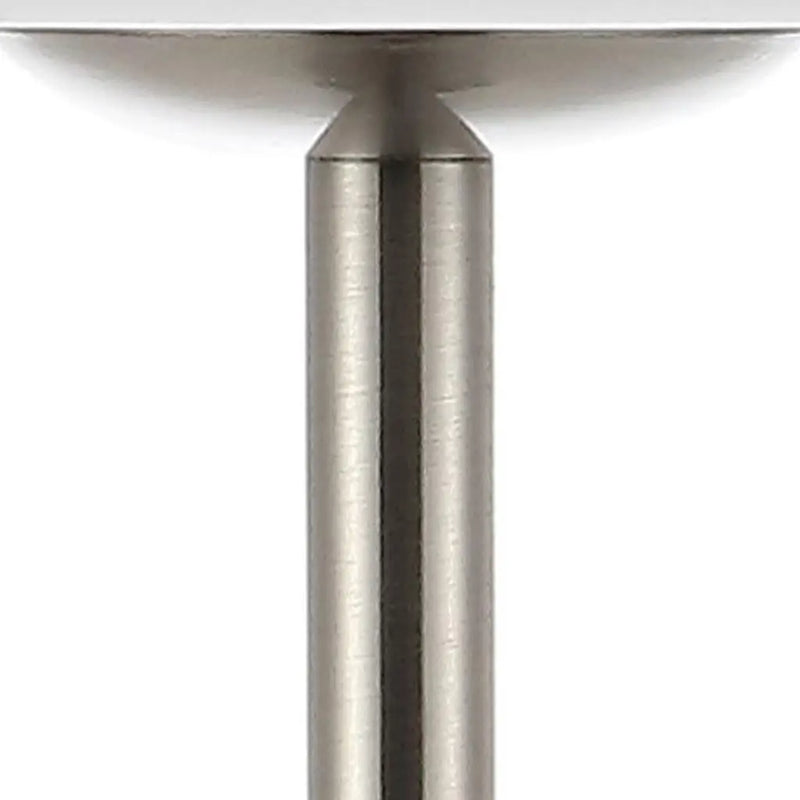 13" Nickel USB Table Lamp With Dome Shade Homeroots Lighting