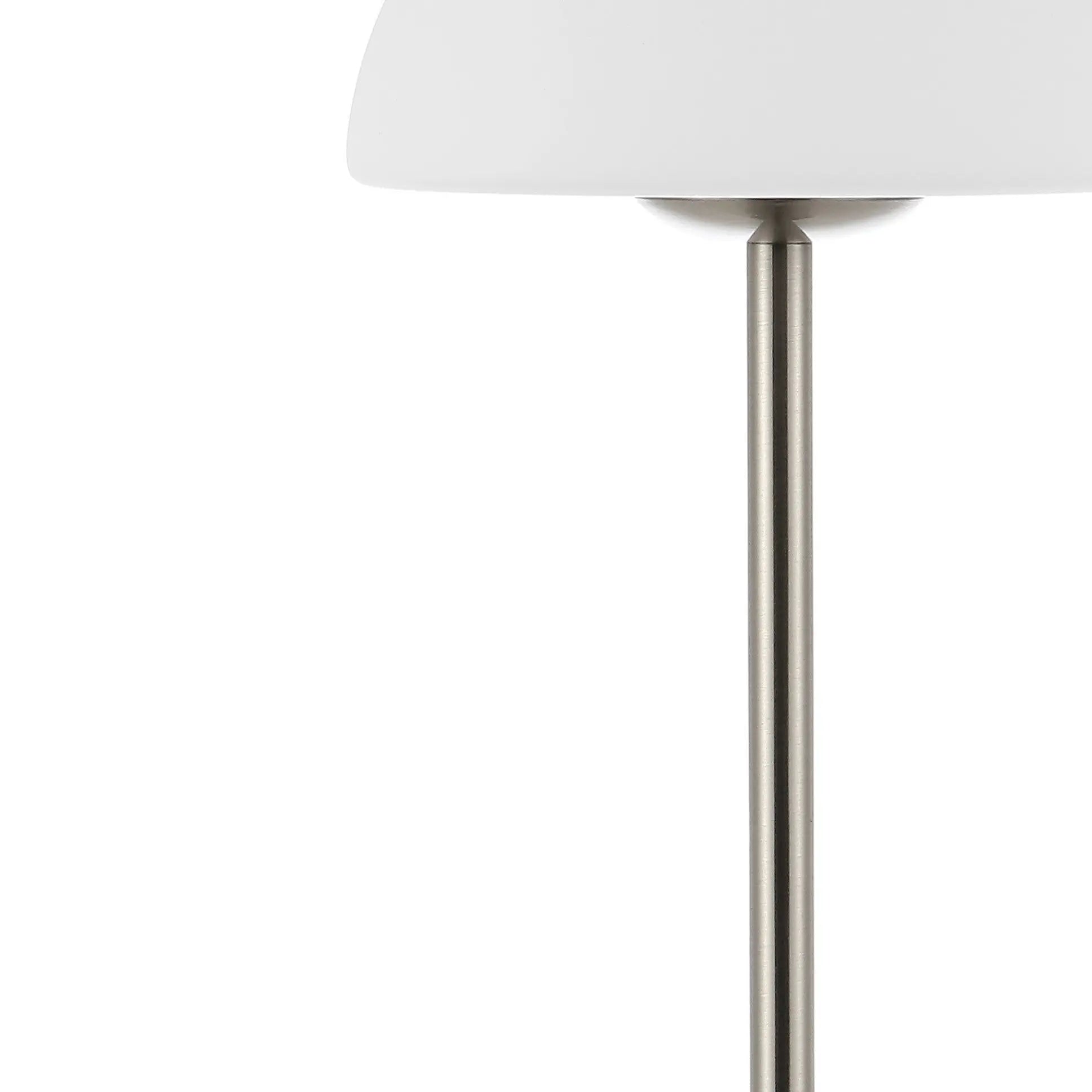 13" Nickel USB Table Lamp With Dome Shade Homeroots Lighting