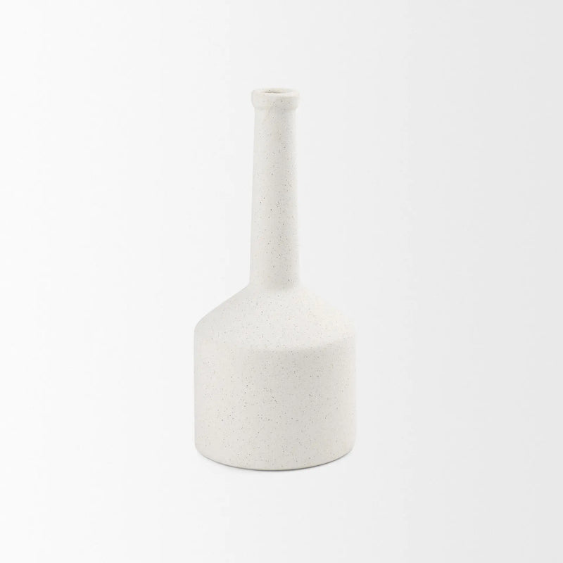 13" White Ceramic Table Vase Homeroots Home Decor