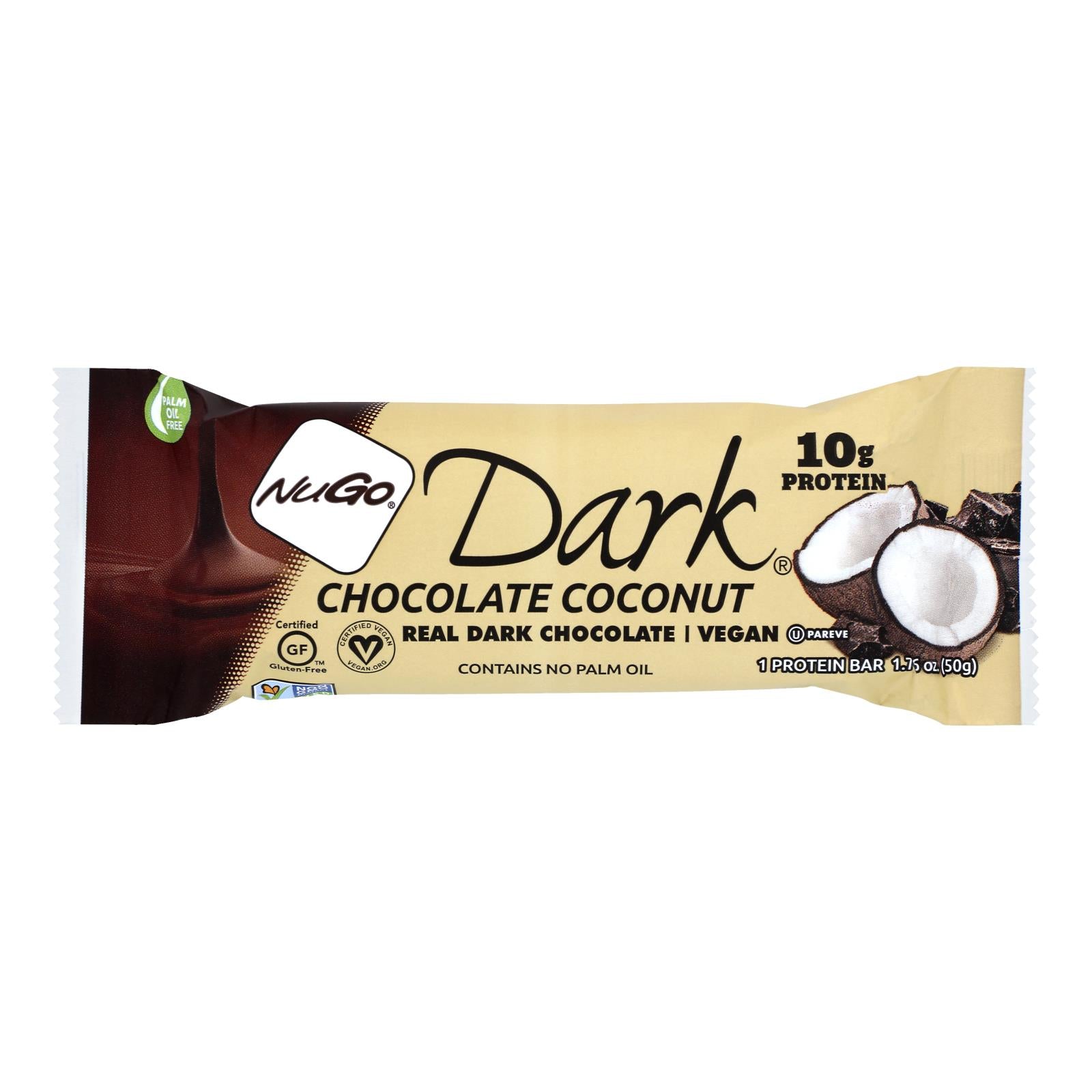 Nugo Nutrition Bar - Nugo Dark - Chocolate Coconut - 1.76 Oz - 1 Case - GreatEagleInc