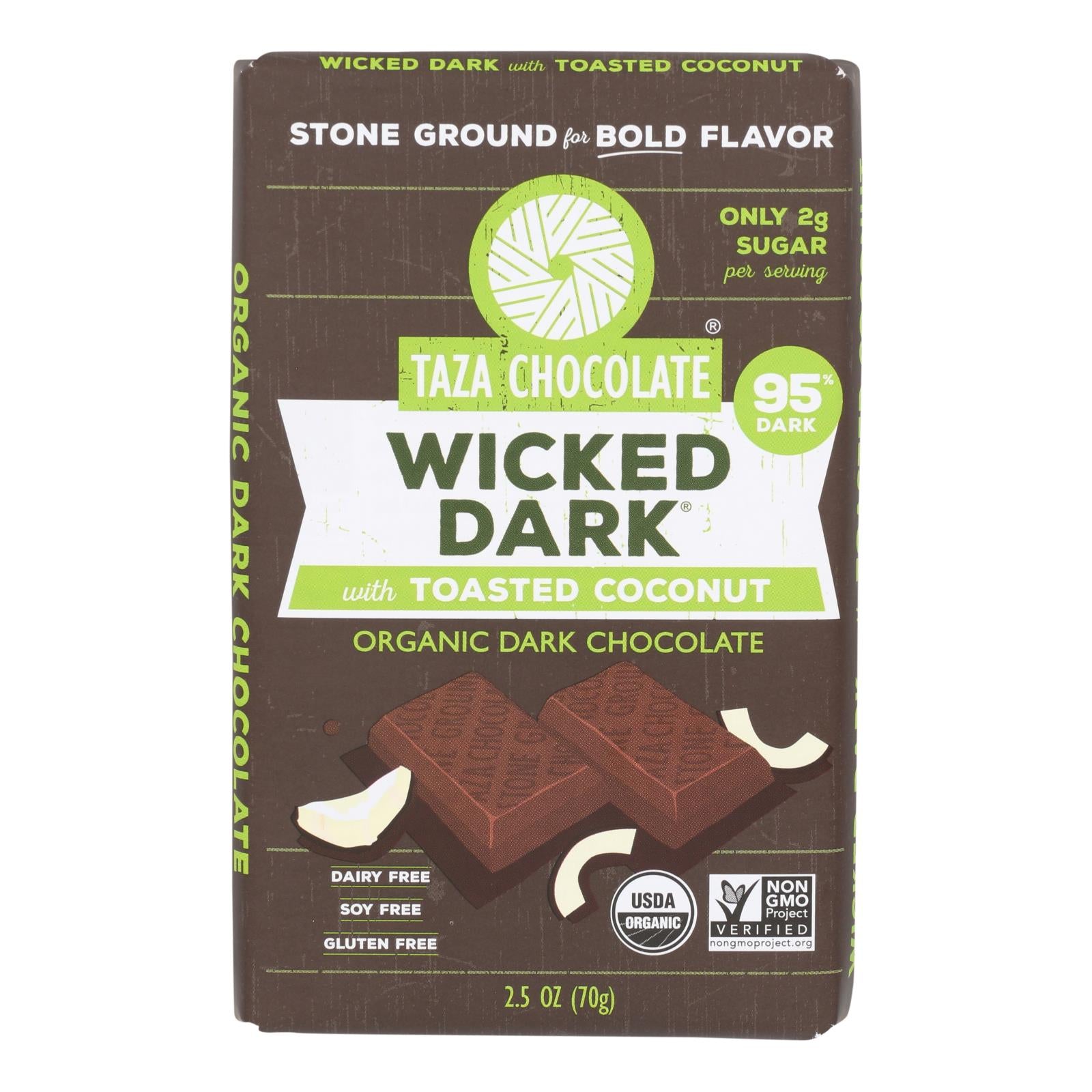 Taza Chocolate Organic Dark Chocolate - Case Of 10 - 2.5 Oz - GreatEagleInc