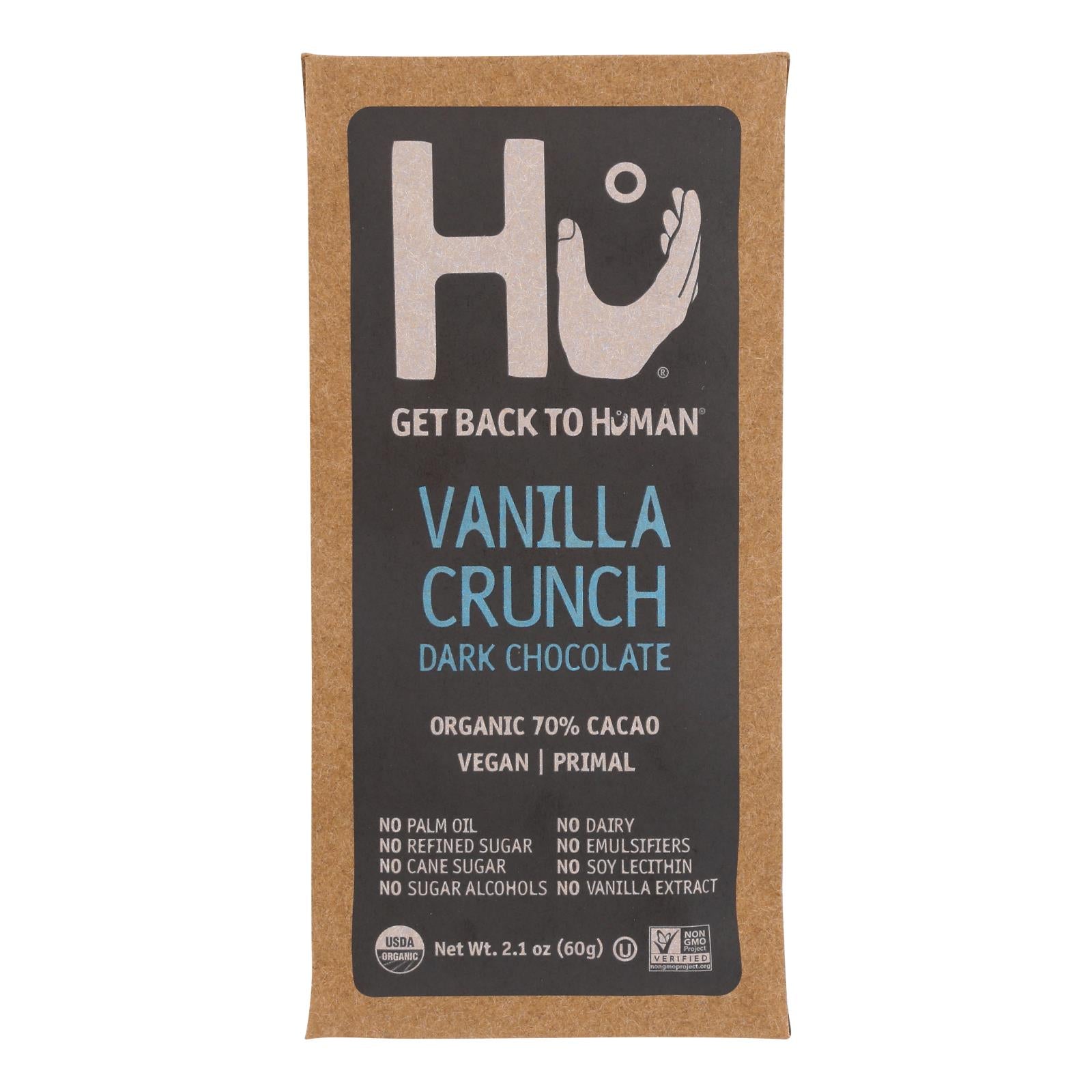 Hu - Dark Chocolate Bar Vanilla Crunch - Case Of 12-2.1 Oz - GreatEagleInc