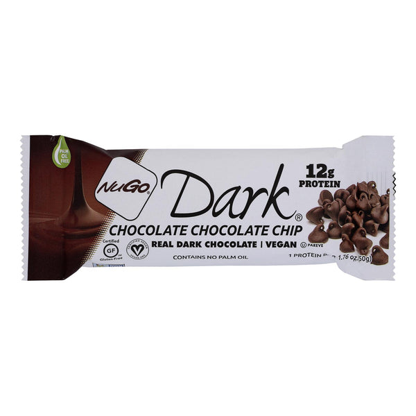 Nugo Nutrition Bar - Dark - Chocolate Chocolate Chip - 50 G - Case Of 12 - GreatEagleInc