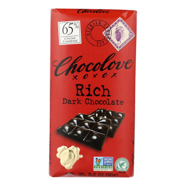 Chocolove Xoxox - Premium Chocolate Bar - Dark Chocolate - Rich - 3.2 Oz Bars - Case Of 12 - GreatEagleInc