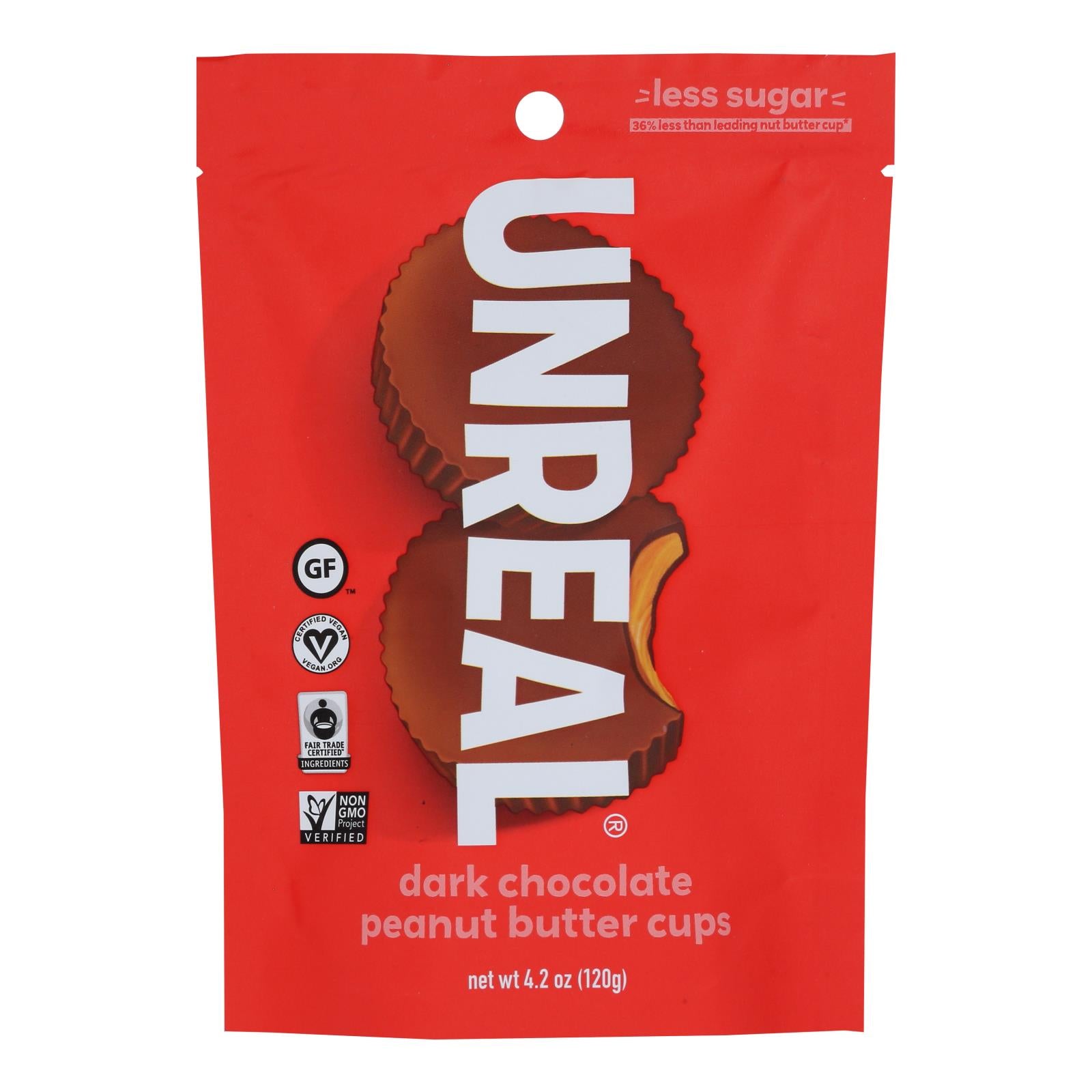 Unreal Dark Chocolate Peanut Butter Cups - 6 Bags - GreatEagleInc