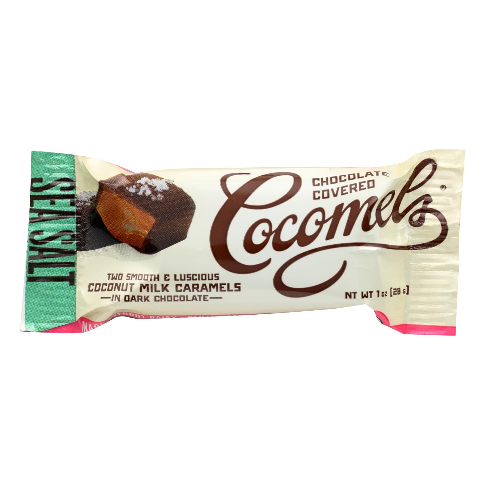 Cocomel - Dark Chocolate Covered Cocomel -s - Sea Salt - Case Of 15 - 1 Oz. - GreatEagleInc
