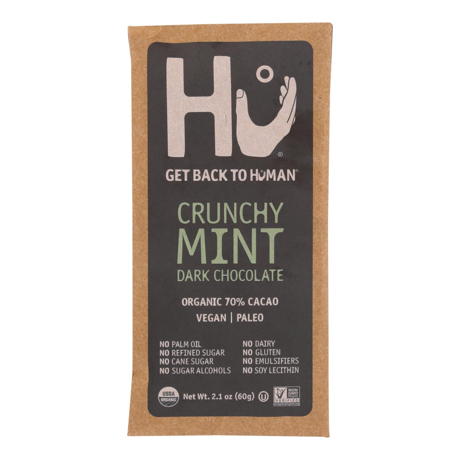 Hu - Dark Chocolate Bar Crunchy Mint - Case Of 12-2.1 Oz - GreatEagleInc