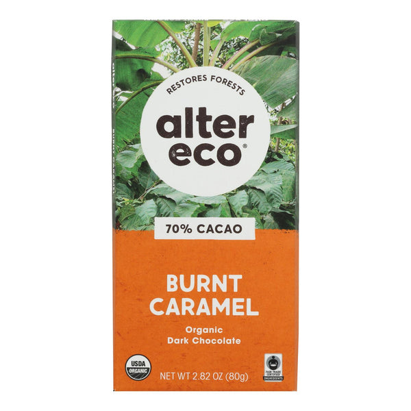 Alter Eco Americas Organic Chocolate Bar - Dark Salted Burnt Caramel - 2.82 Oz Bars - Case Of 12 - Eco-Friendly Home &…