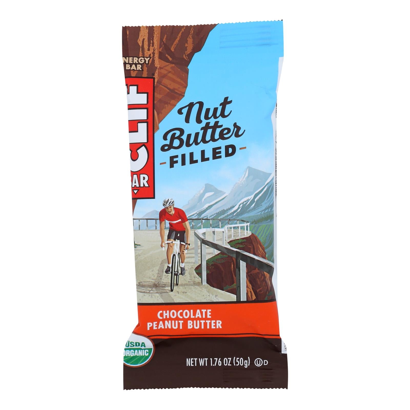 Clif Bar Organic Nut Butter Filled Energy Bar - Chocolate Peanut Butter - Case Of 12 - 1.76 Oz. - GreatEagleInc
