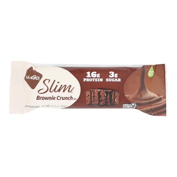 Nugo Nutrition Bar - Slim - Brownie Crunch - 1.59 Oz Bars - Case Of 12 - GreatEagleInc