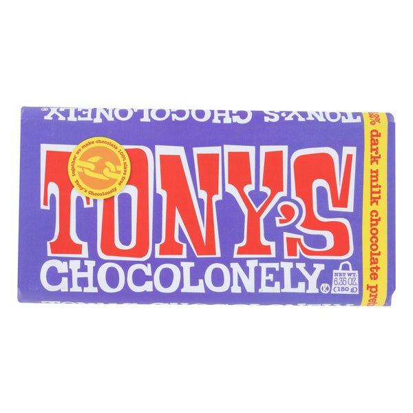 Tony's Chocolonely - Bar Chocolate Dk Pretzl Toffee - Case Of 15 - 6.35 Oz - GreatEagleInc