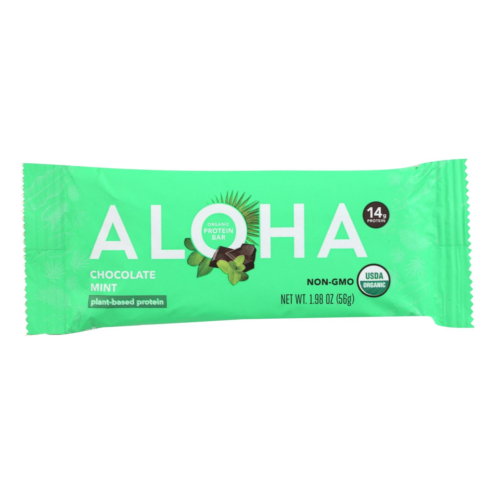 Aloha - Plt Protein Bar Chocolate Mint - Case Of 12-1.98 Oz - GreatEagleInc