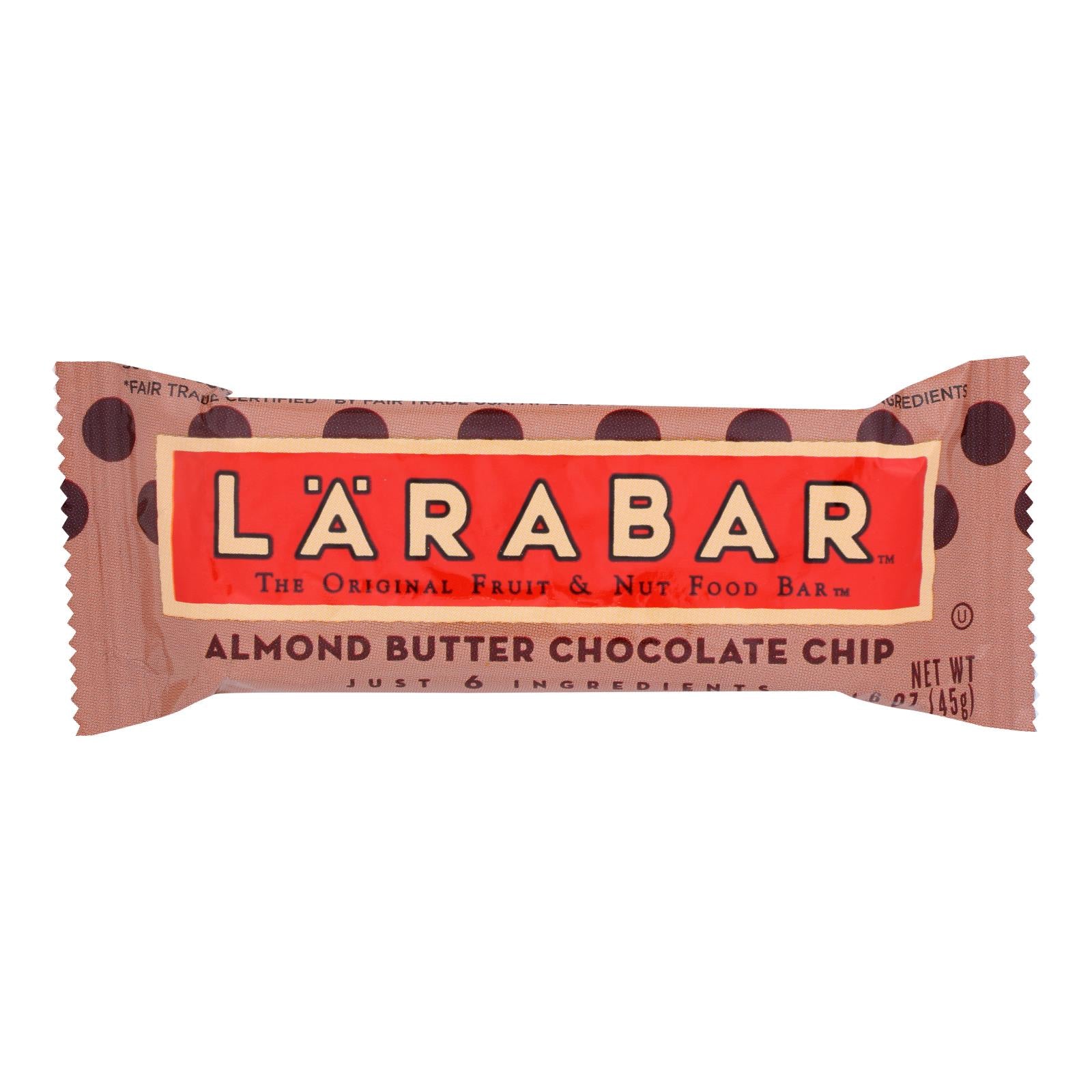 Larabar - Original Fruit And Nut Bar - Almond Butter Chocolate Chip - Case Of 16 - 1.6 Oz. - GreatEagleInc