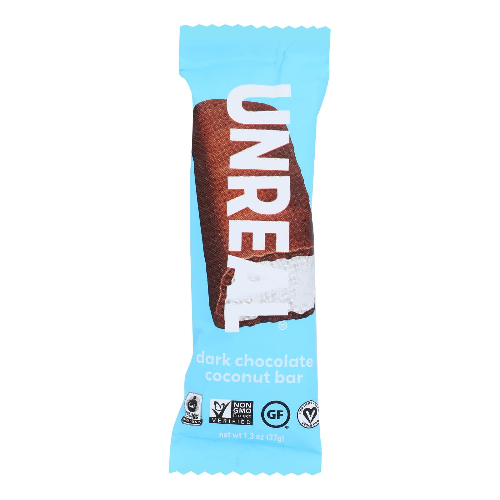 Unreal - Bar Dark Chocolate Coconut - Case Of 12-1.3 Oz - GreatEagleInc