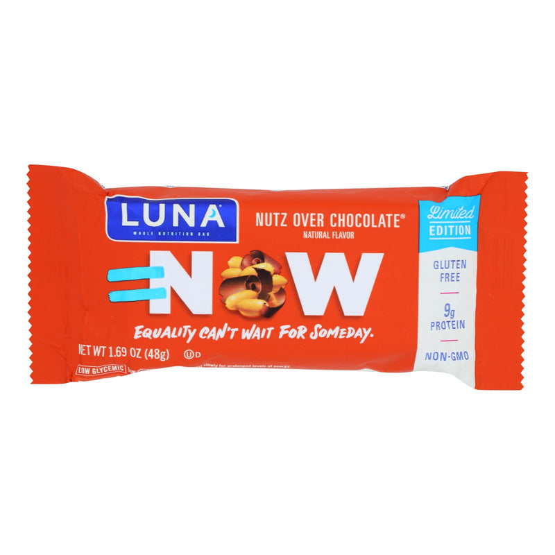Clif Bar Luna Bar - Organic Nuts Over Chocolate - Case Of 15 - 1.69 Oz