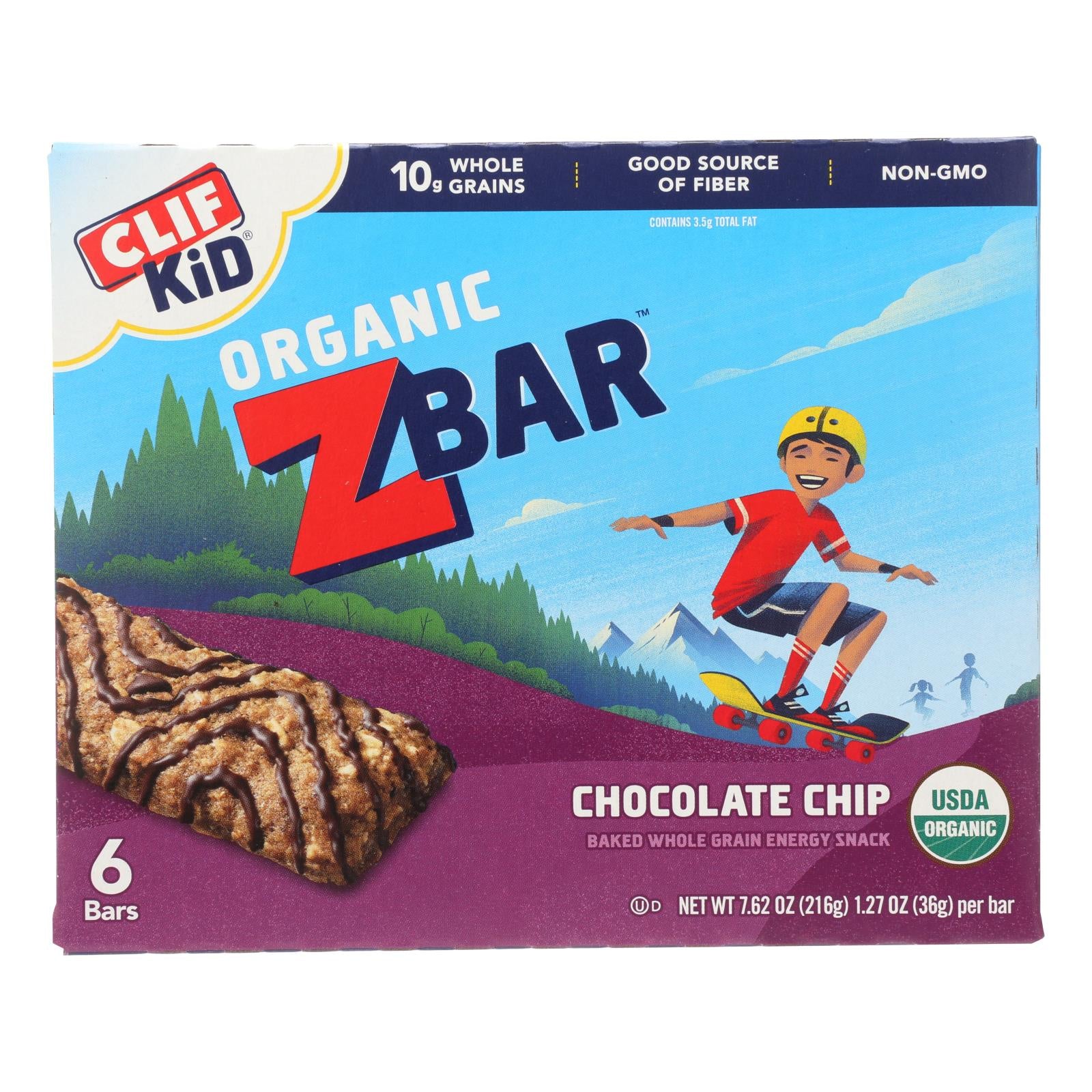 Clif Kid Zbar - Organic Zbar - Chocolate Chip - Case Of 9 - 7.62 Oz. - GreatEagleInc