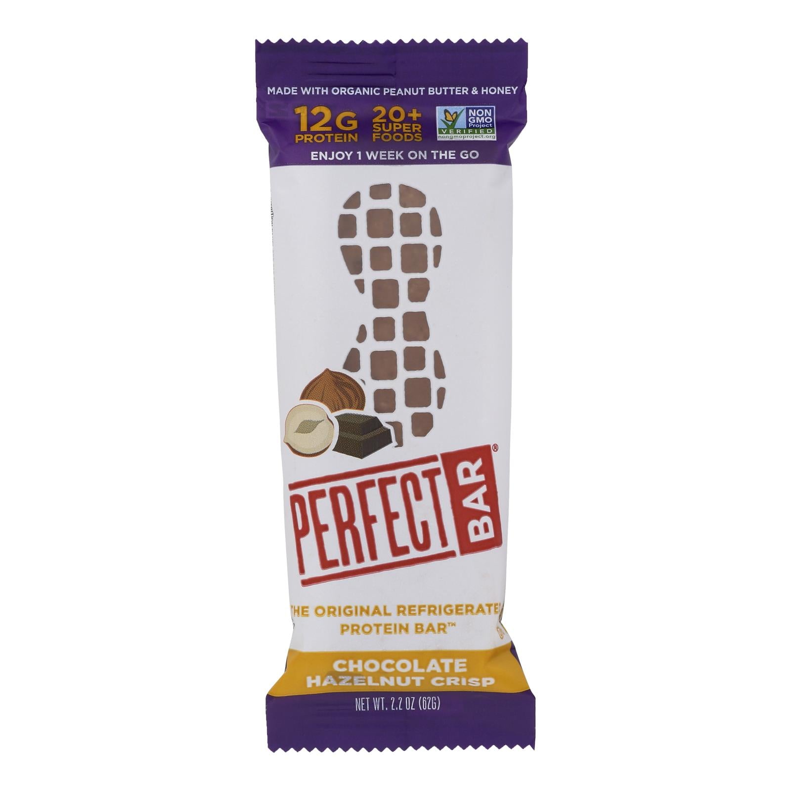 Perfect Bar - Bar Chocolate Hazelnut - Case Of 8 - 2.2 Oz - Home & Garden
