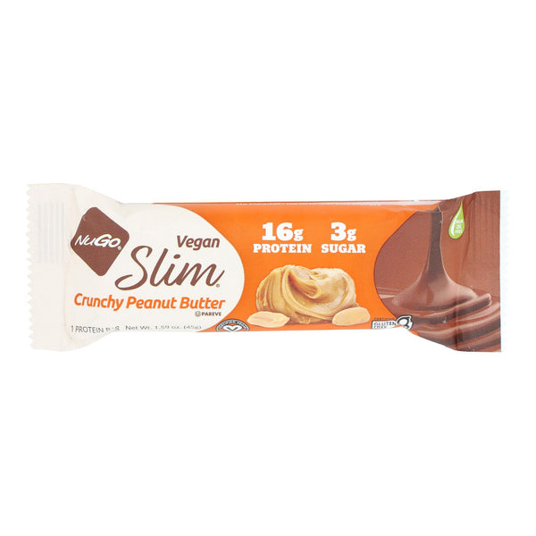 Nugo Nutrition Bar - Slim - Crunchy Peanut Butter - 1.59 Oz Bars - Case Of 12 - GreatEagleInc