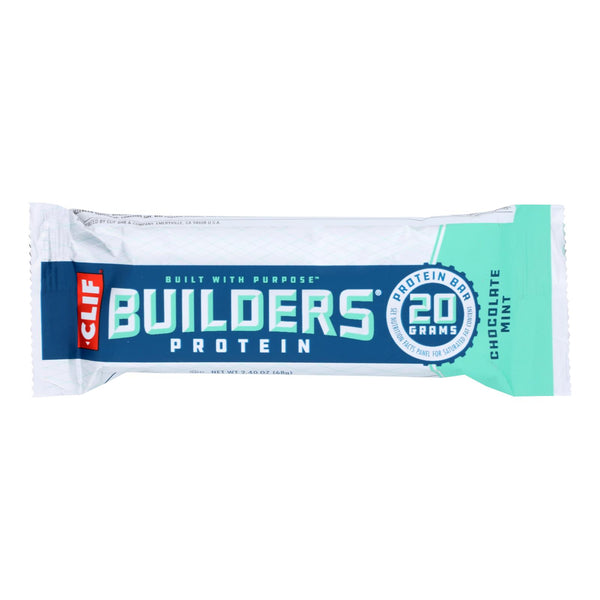 Clif Bar Builder Bar - Chocolate Mint - Case Of 12 - 2.4 Oz - GreatEagleInc