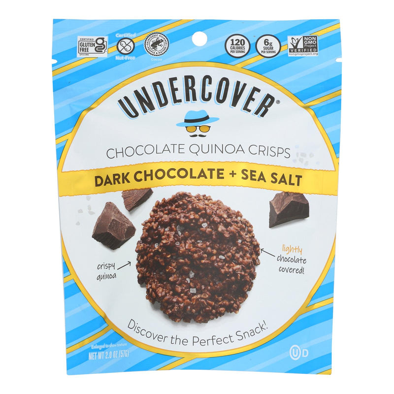 Undercover Quinoa Dark Chocolate + Sea Salt Crispy Quinoa Snack  - Case Of 12 - 2 Oz