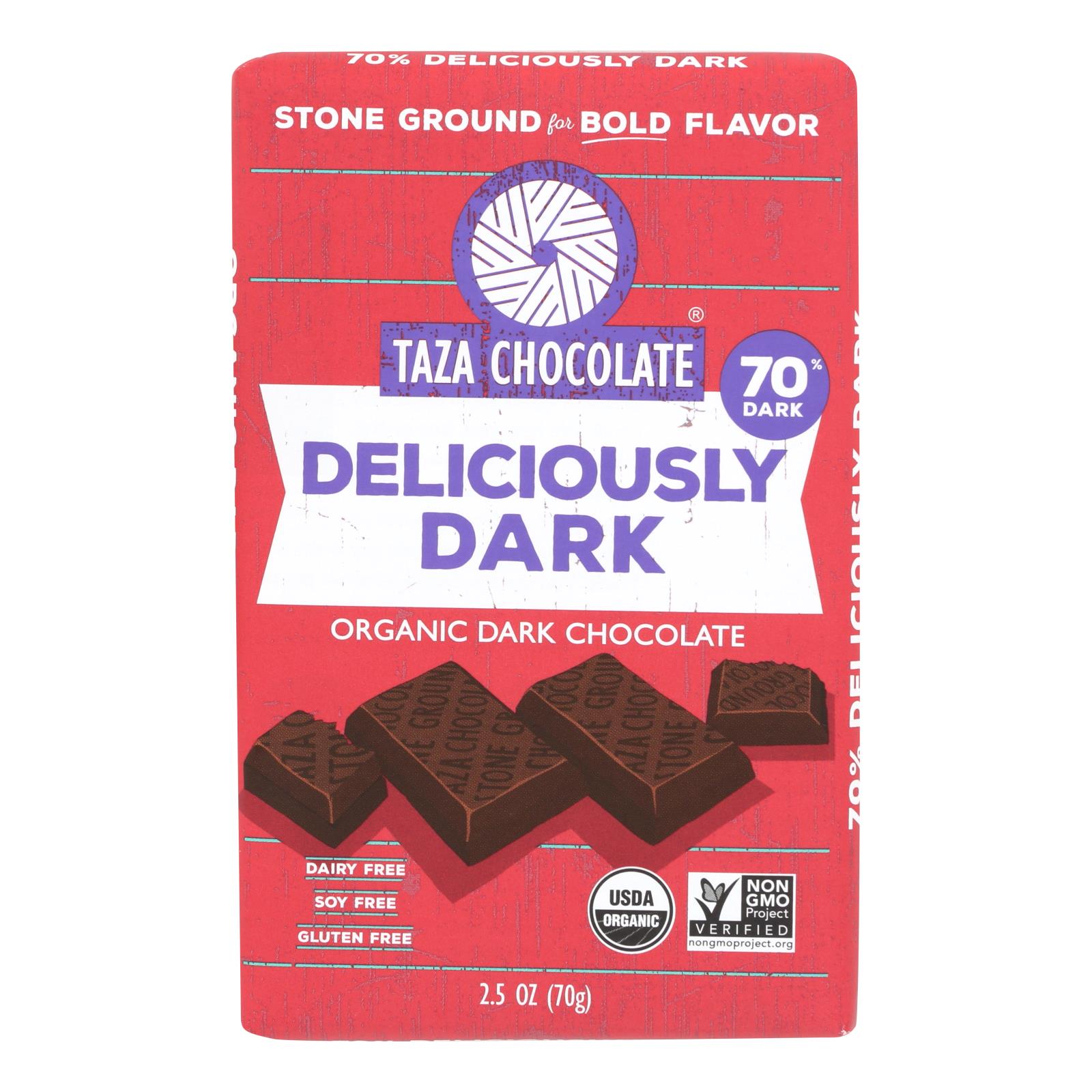 Taza Chocolate - Bar Deliciously Dark - Case Of 10 - 2.5 Oz - GreatEagleInc