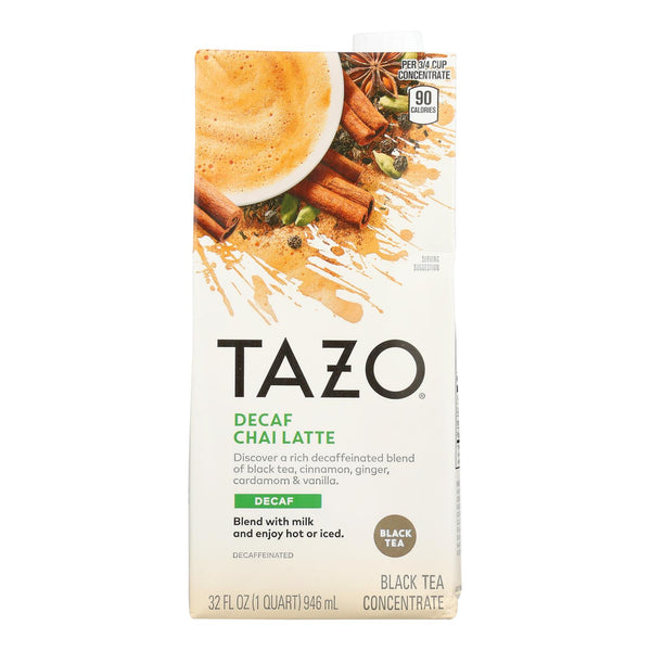 Tazo Tea Decaf Tea - Chai Latte - Case Of 6 - 32 Fl Oz - Eco-Friendly Home & Grocery