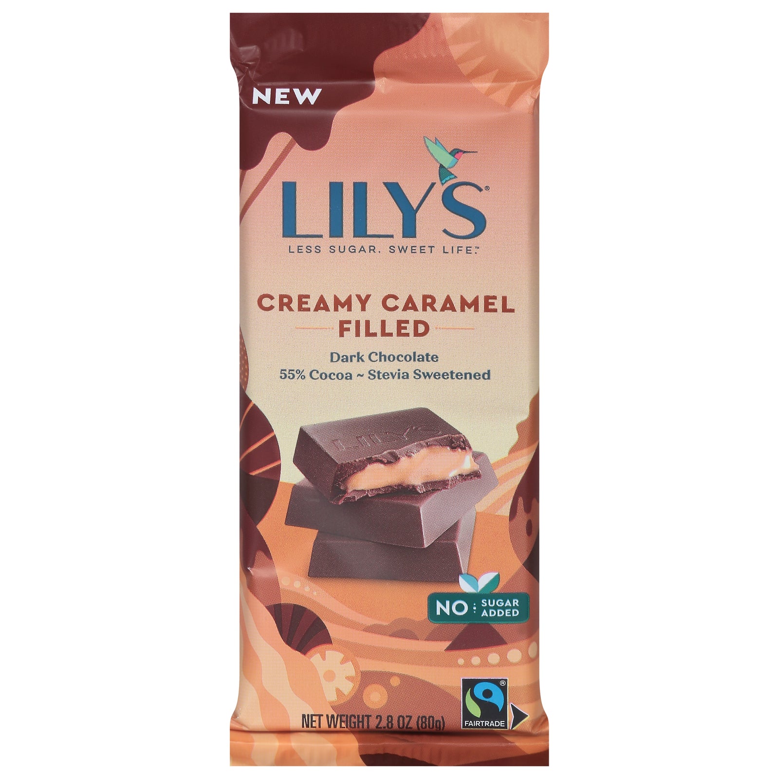 Lilys - Bar Dark Chocolate Cr Caramel - Case Of 12-2.8 Oz - GreatEagleInc