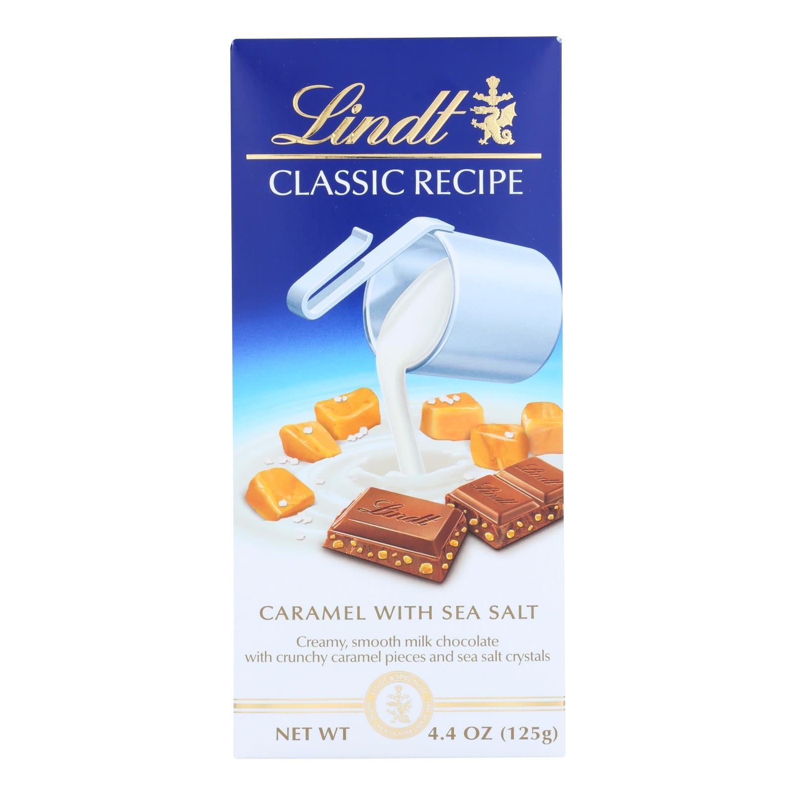 Lindt, Lindor, Milk Chocolate, Caramel With Sea Salt - Case Of 12 - 4.4 Oz Lindt