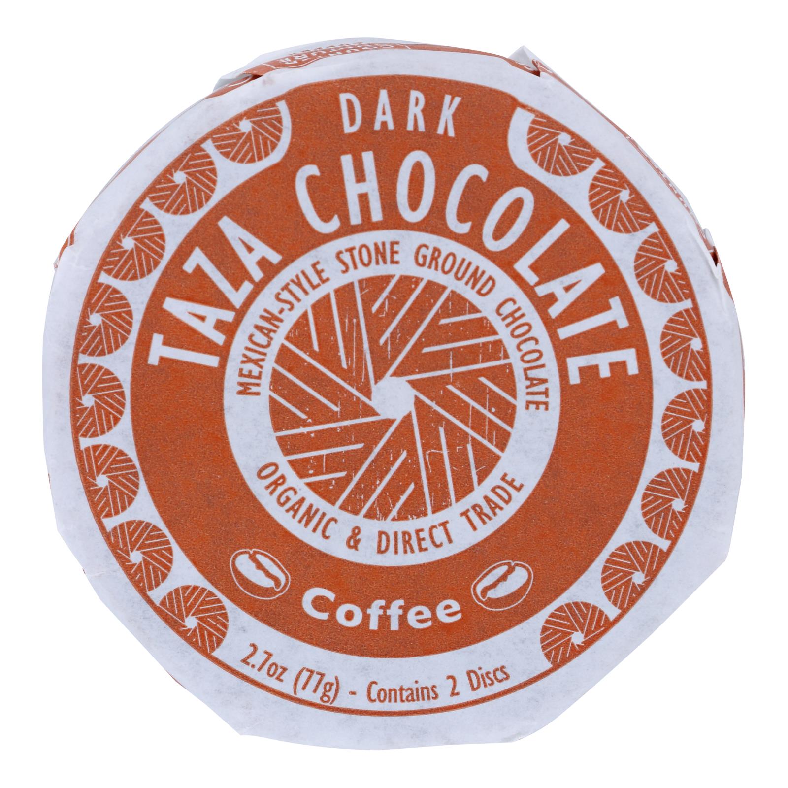 Taza Chocolate Organic Chocolate Mexicano Discs - 55 Percent Dark Chocolate - Coffee - 2.7 Oz - Case Of 12 - GreatEagleInc