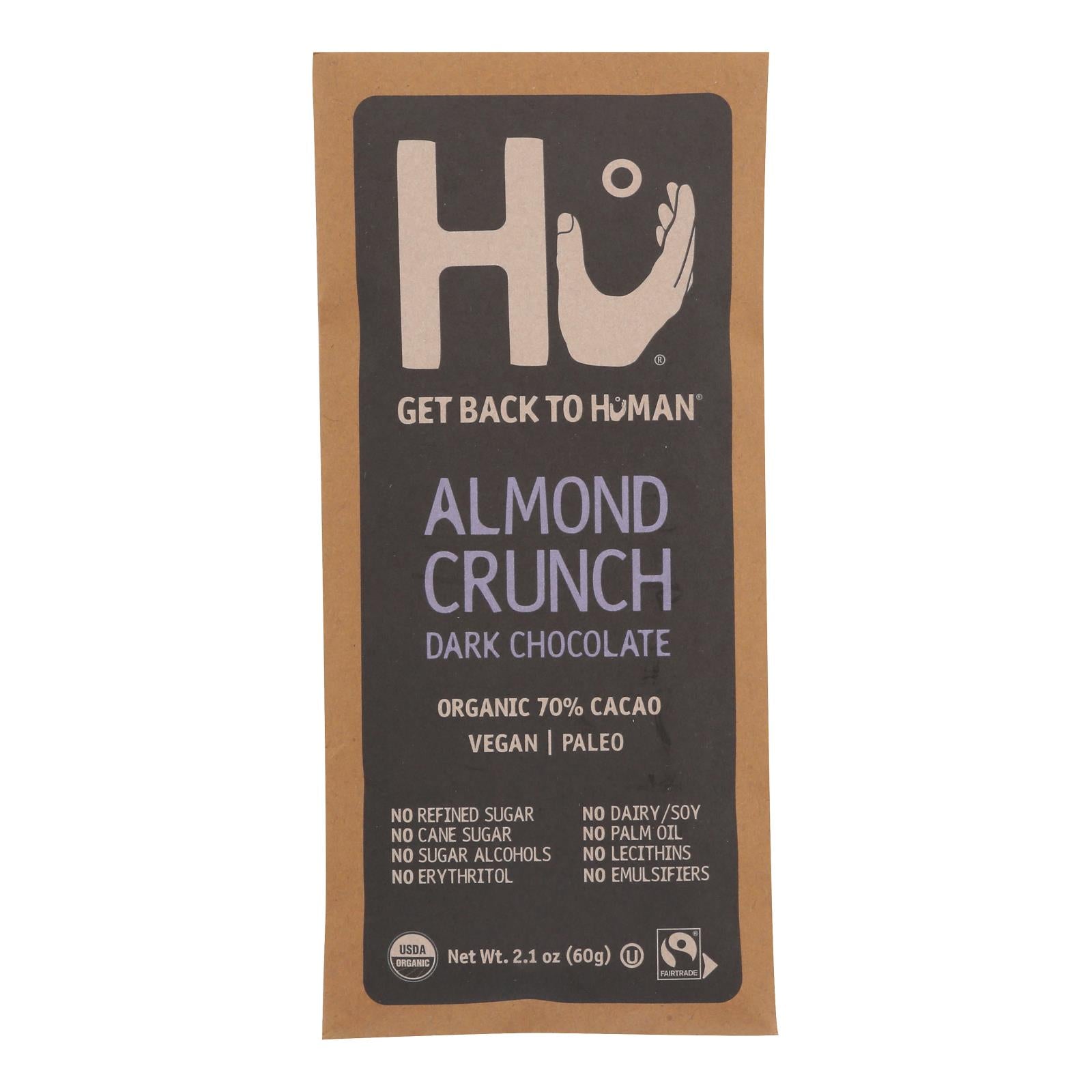 Hu - Dark Chocolate Br Almond Crunch - Case Of 12-2.1 Oz - GreatEagleInc