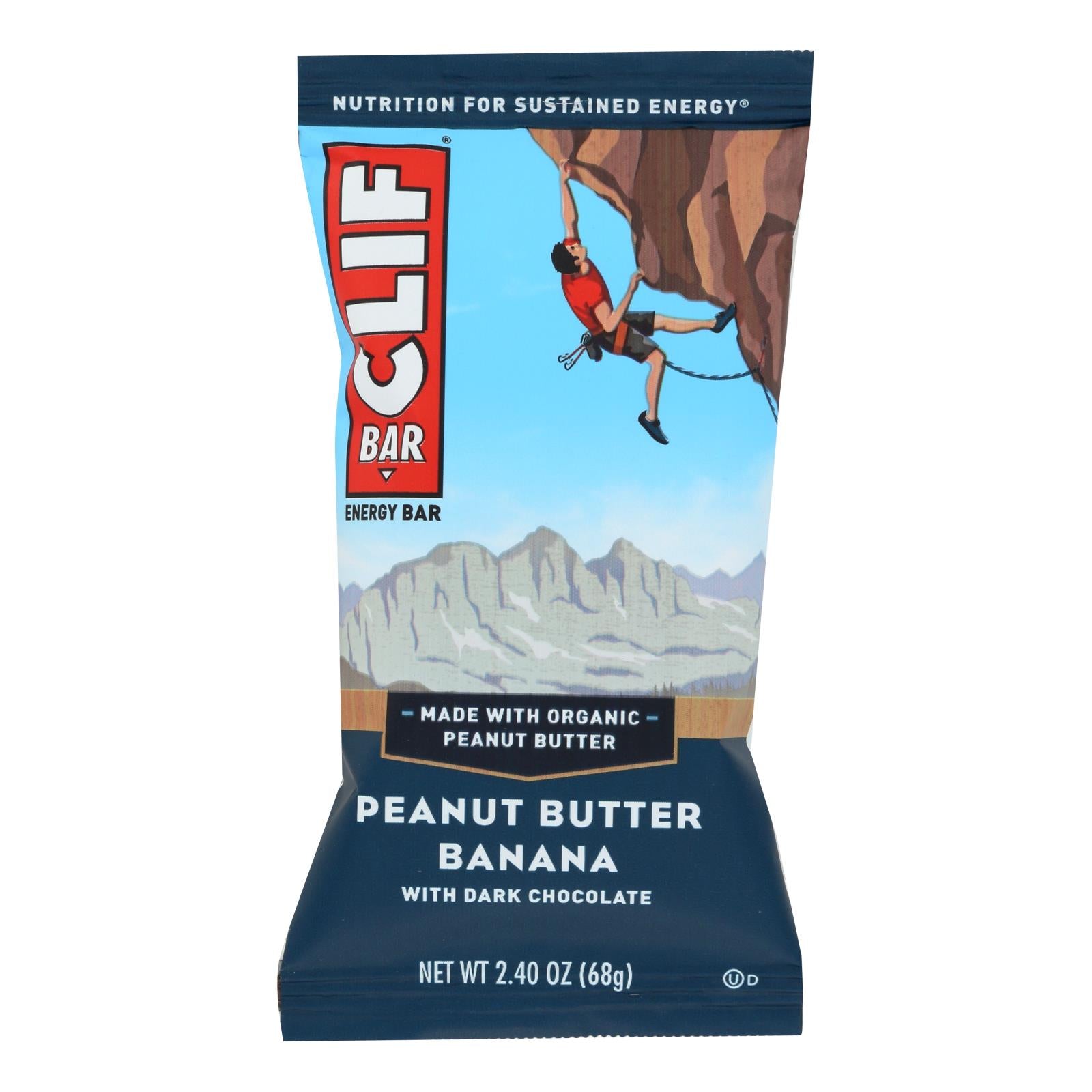 Clif Bar - Peanut Butter Banana With Dark Chocolate - Case Of 12 - 2.4 Oz - GreatEagleInc