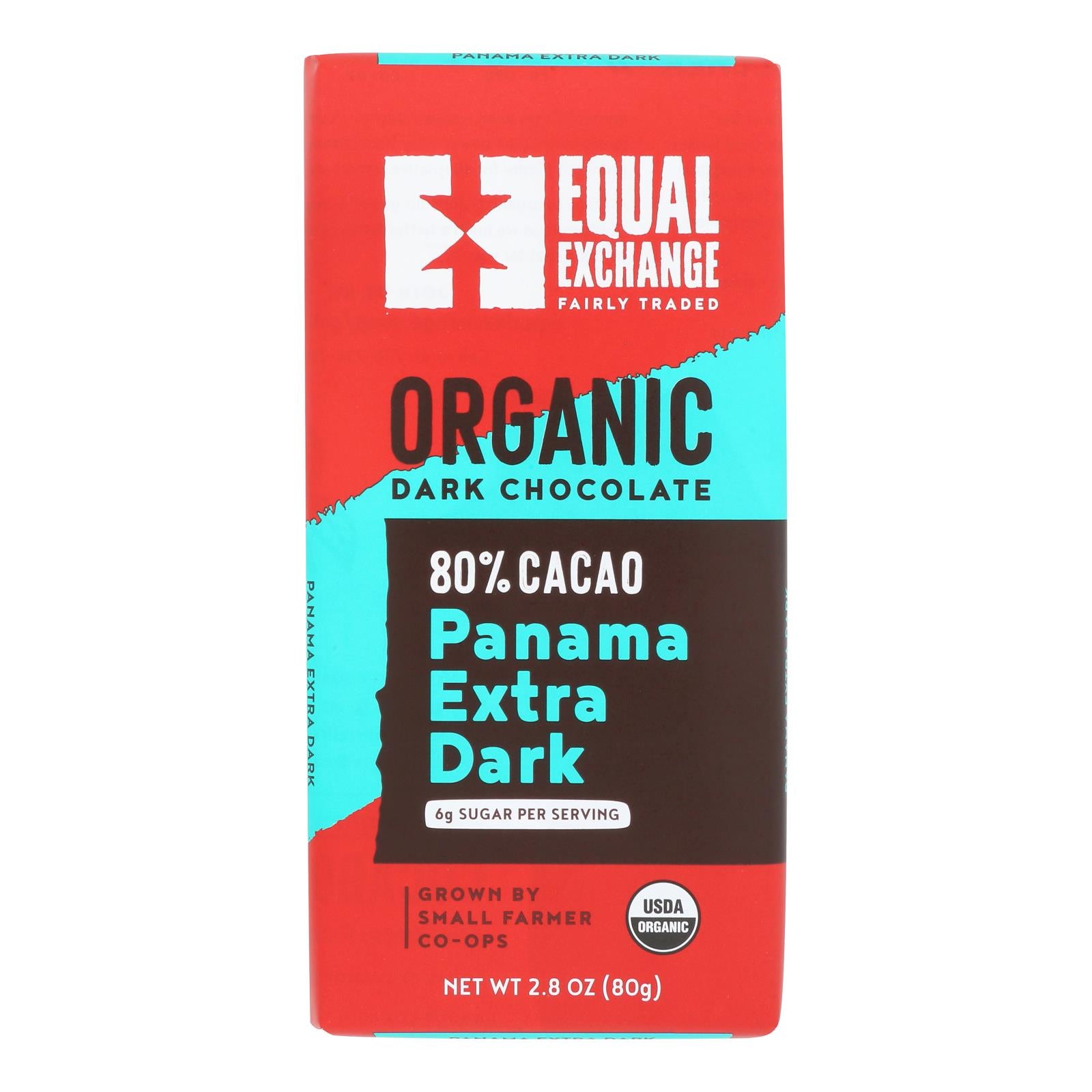 Equal Exchange Organic Dark Chocolate Bar - Panama Extra - Case Of 12 - 2.8 Oz. - GreatEagleInc