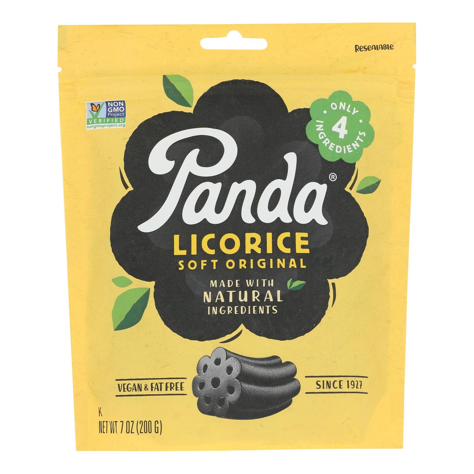Panda Licorice - Licorice Chew Natural Bag - Case Of 8-7 Oz - GreatEagleInc