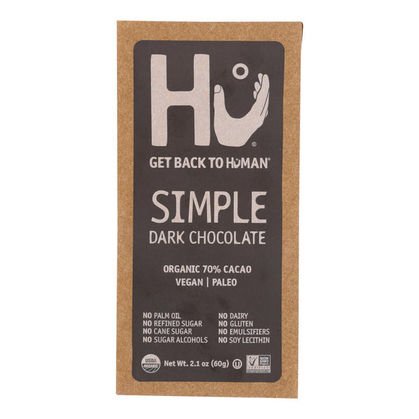 Hu - Dark Chocolate Bar Simple - Case Of 12-2.1 Oz - GreatEagleInc