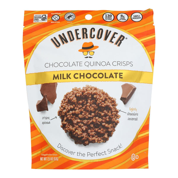 Undercover Quinoa - Crispy Quinoa Milk Choco - Case Of 12 - 2 Oz - GreatEagleInc