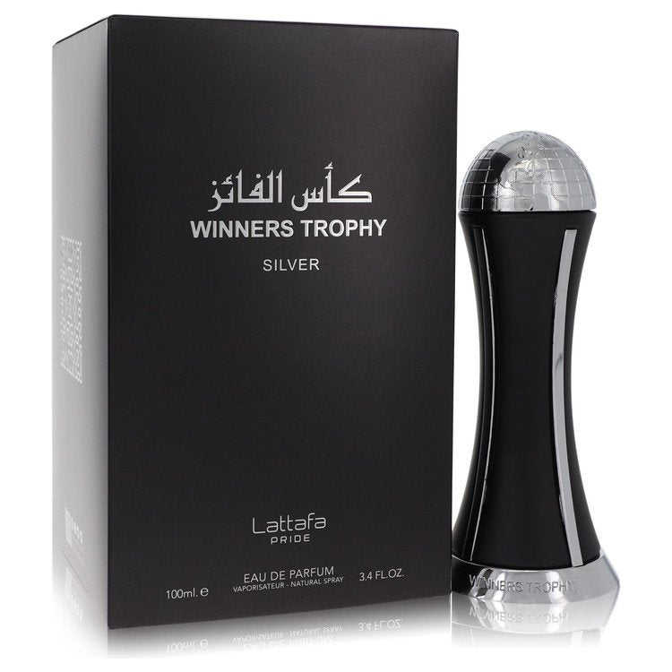 Lattafa Pride Winners Trophy Silver by Lattafa Eau De Parfum Spray 3.4 oz for Men Regular