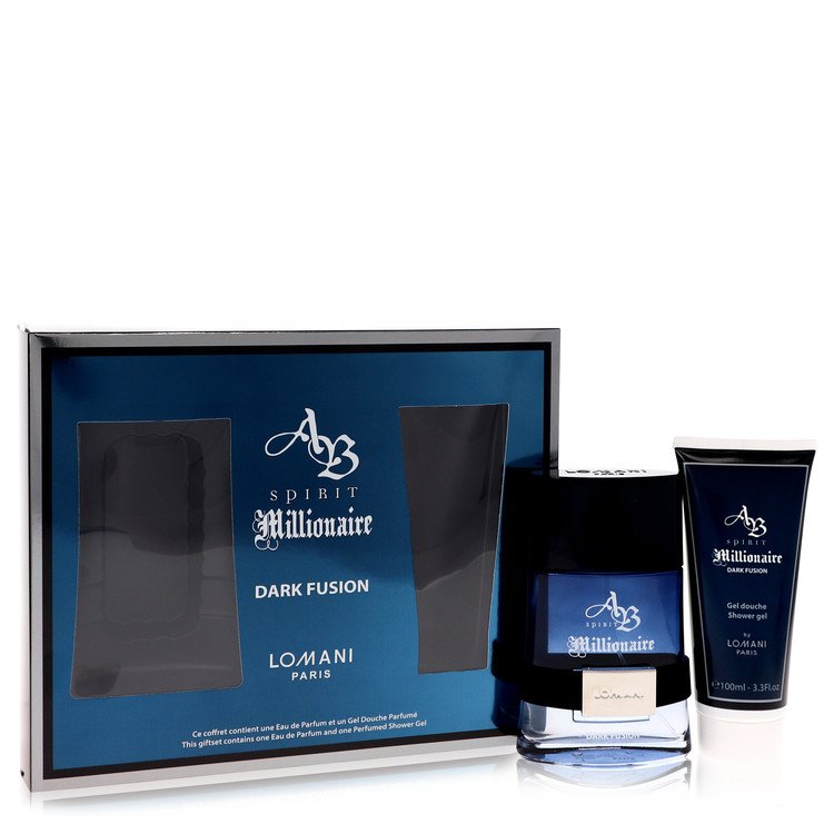 Spirit Millionaire Dark Fusion by Lomani Gift Set -- 3.3 oz Eau De Parfum Spray + 3.3 oz Shower Gel for Men Default Title
