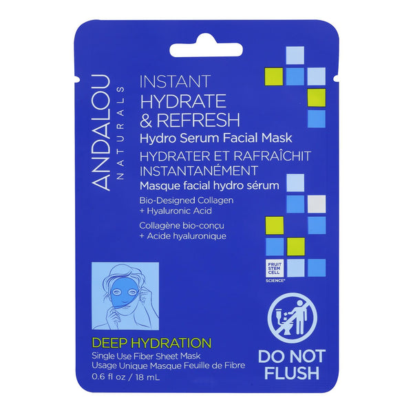 Andalou Naturals - Fcl Msk Instant Hydrt Refrsh - Case Of 6-.6 Fz - GreatEagleInc