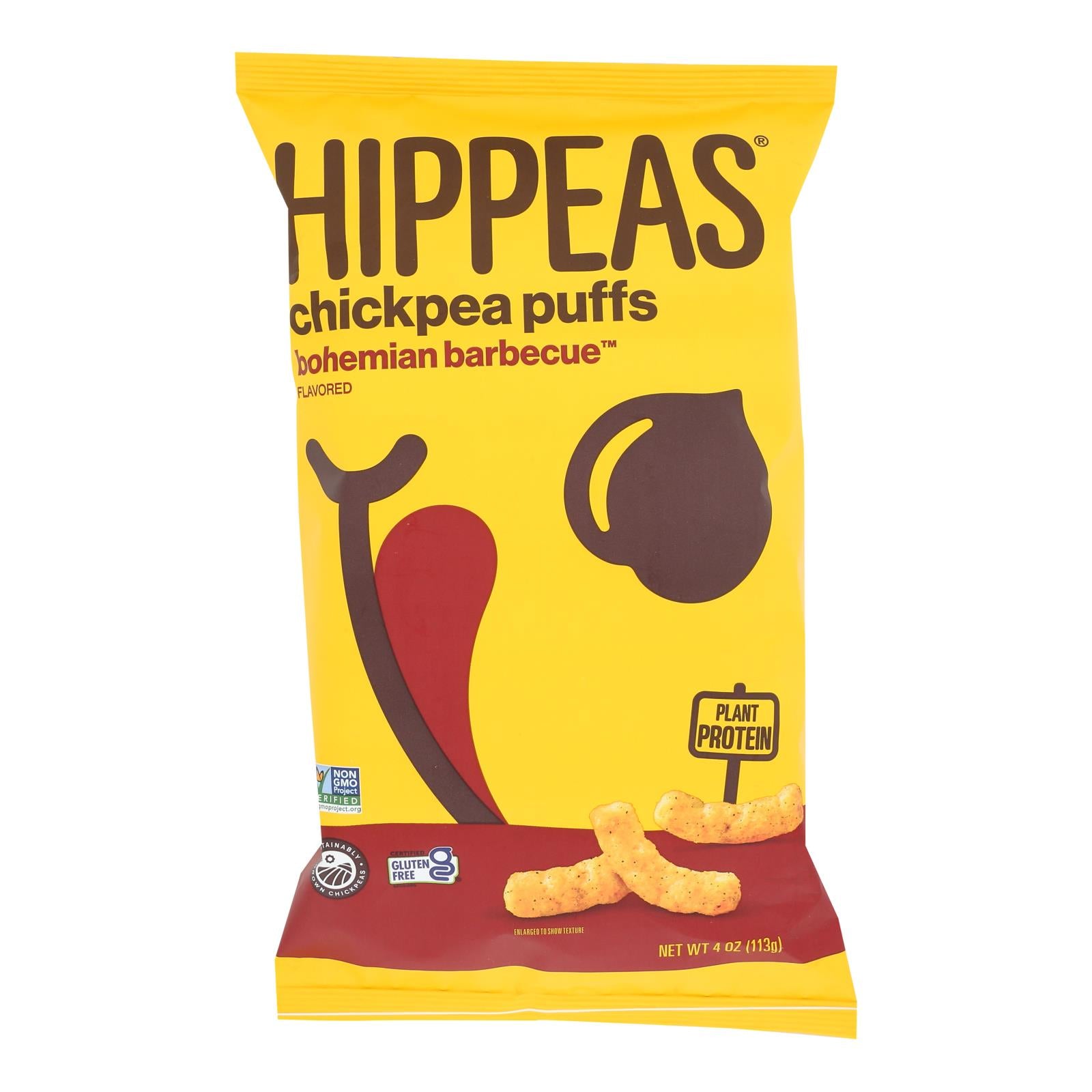 Hippeas - Chickpea Puff Bohemian Barbecue - Case Of 12-4 Ounce - GreatEagleInc