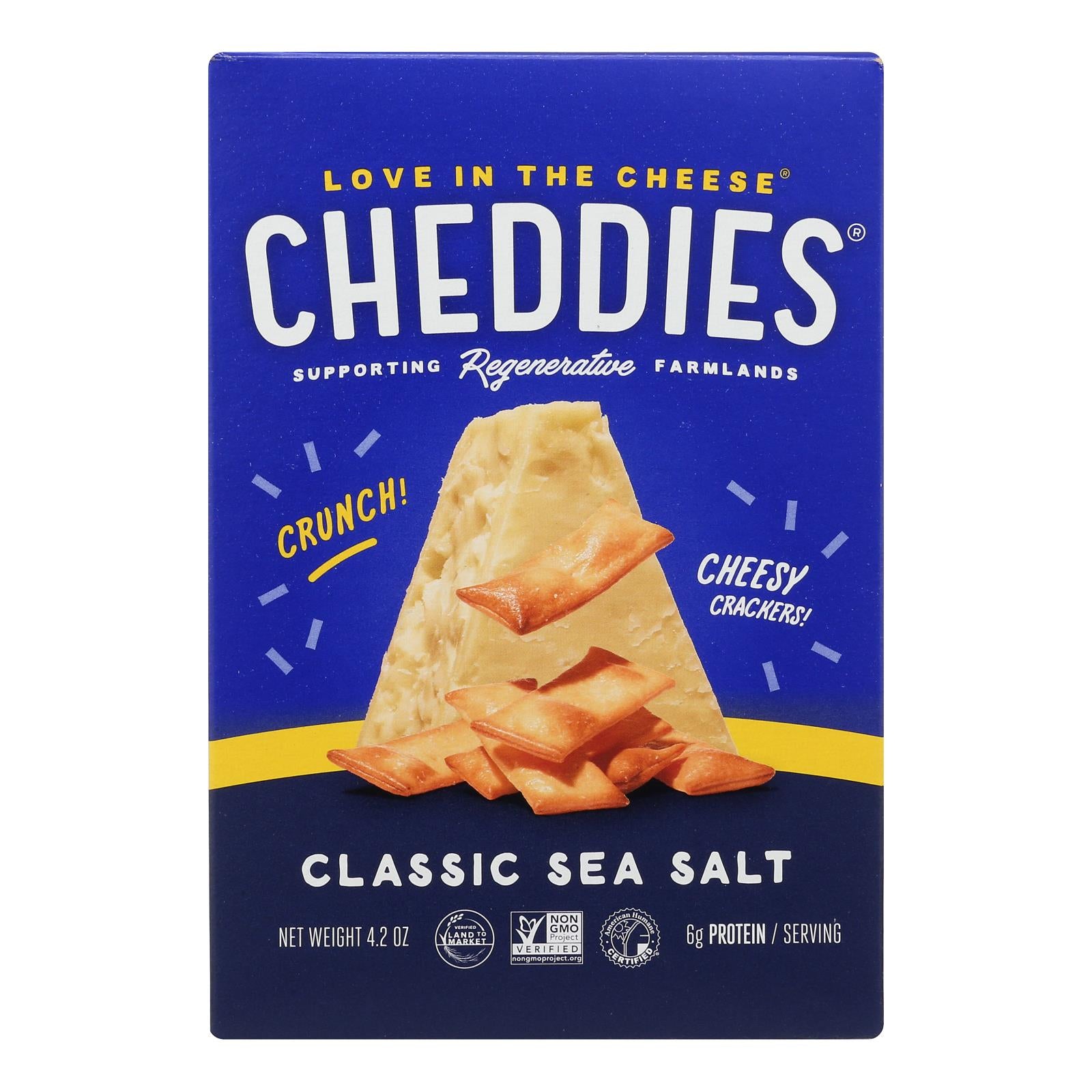 Cheddies - Cracker Organic Cheddar Classic Sea Salt - Case Of 6 - 4.2 Ounces - GreatEagleInc