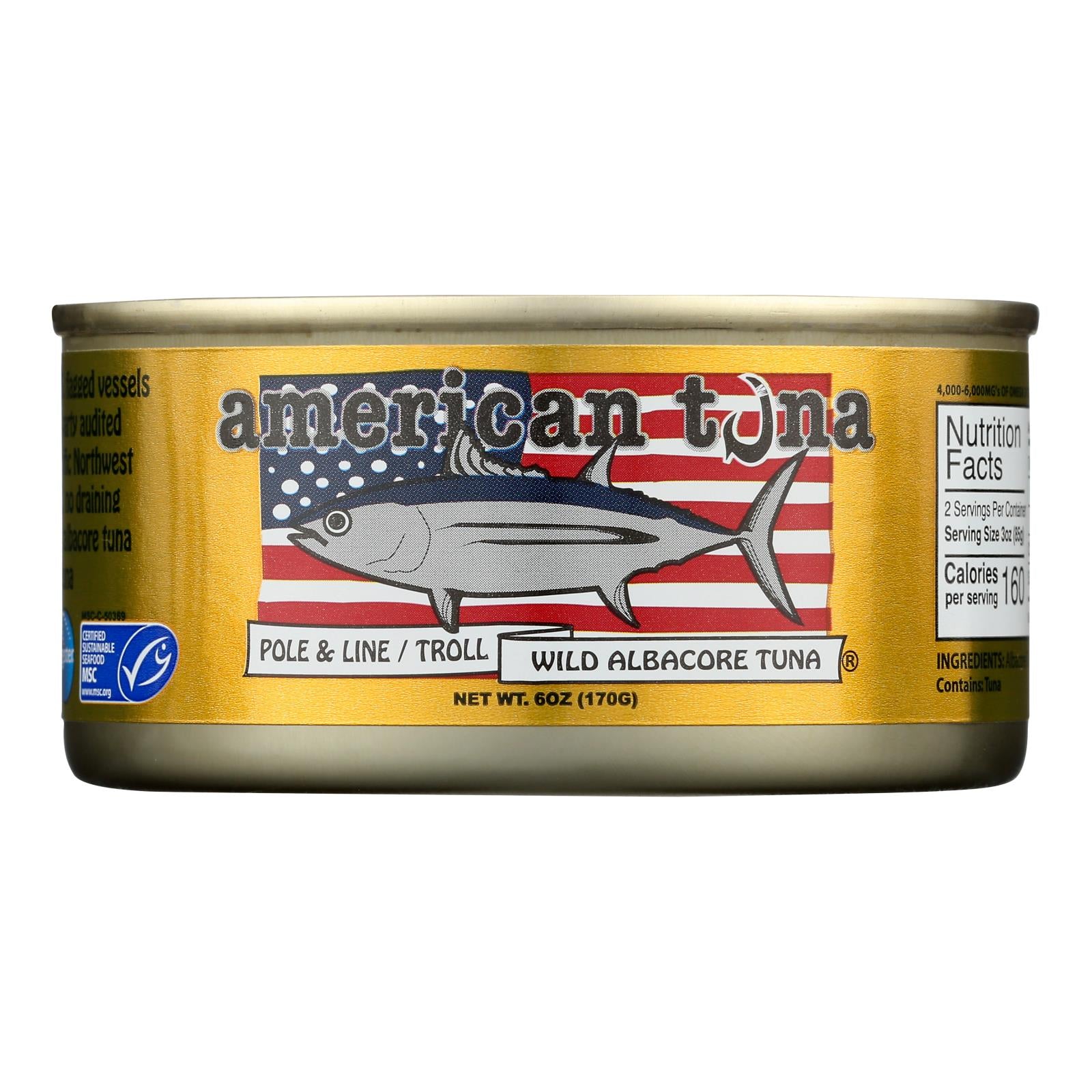 American Tuna - Tuna Wild Albacore With Salt - Case Of 12-5 Ounces - GreatEagleInc