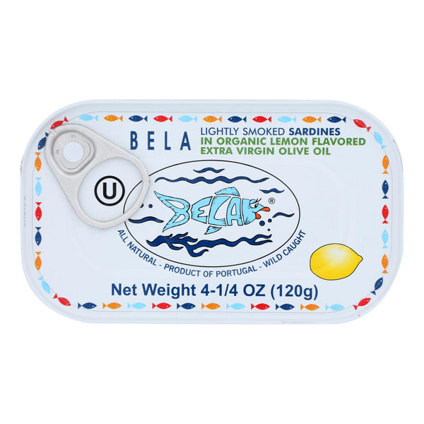Bela-olhao Sardines - Sardines Extra Virgin Olive Oil Lemon Sauce - Case Of 12 - 4.23 Ounces - GreatEagleInc