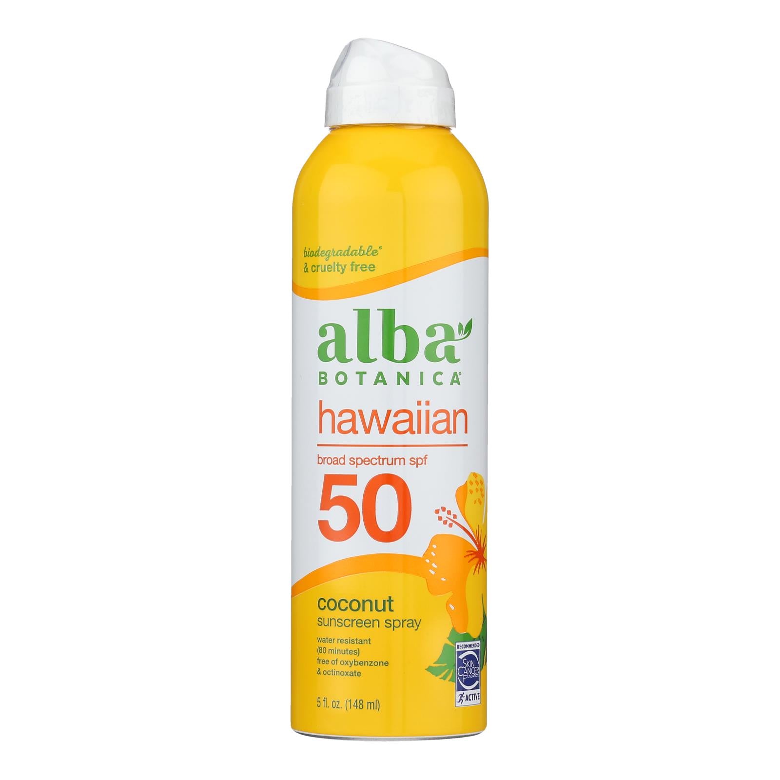 Alba Botanica - Sunscreen Spray Coconut Spf 50 - 1 Each-5 Fluid Ounces - GreatEagleInc