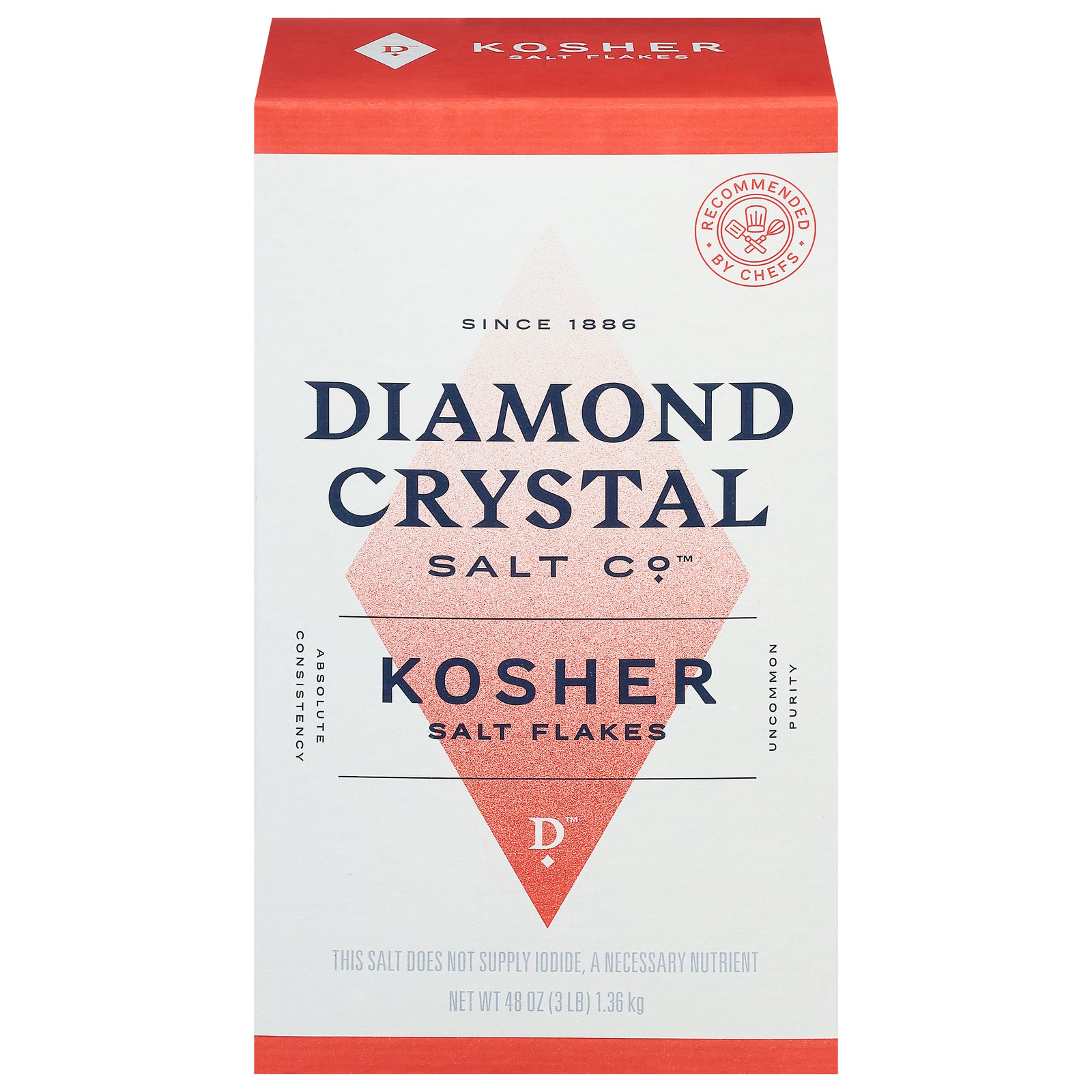 Diamond Crystal - Salt Kosher Flakes Box - Case Of 9-3 Pounds - GreatEagleInc
