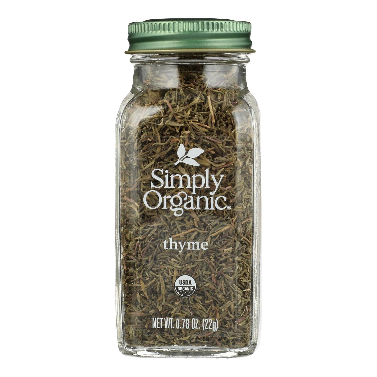 Simply Organic - Thyme Leaf Organic - Case Of 6 - 0.78 Ounces - GreatEagleInc