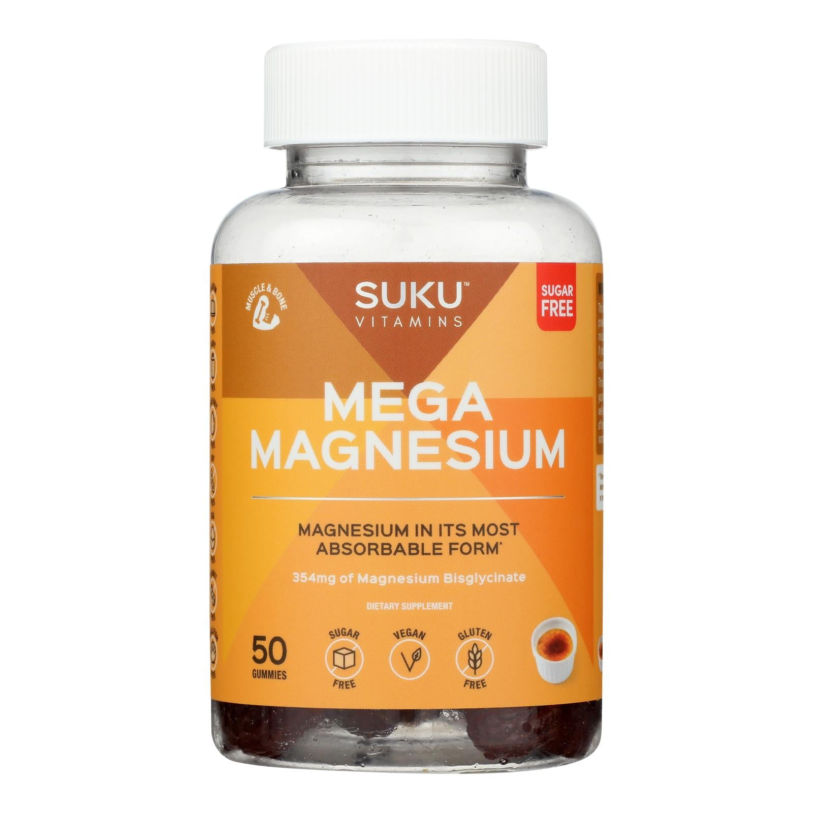 Suku Vitamins - Gummy Mega Magnesium Grape Blackberry - 1 Each-50 Count - Home & Garden