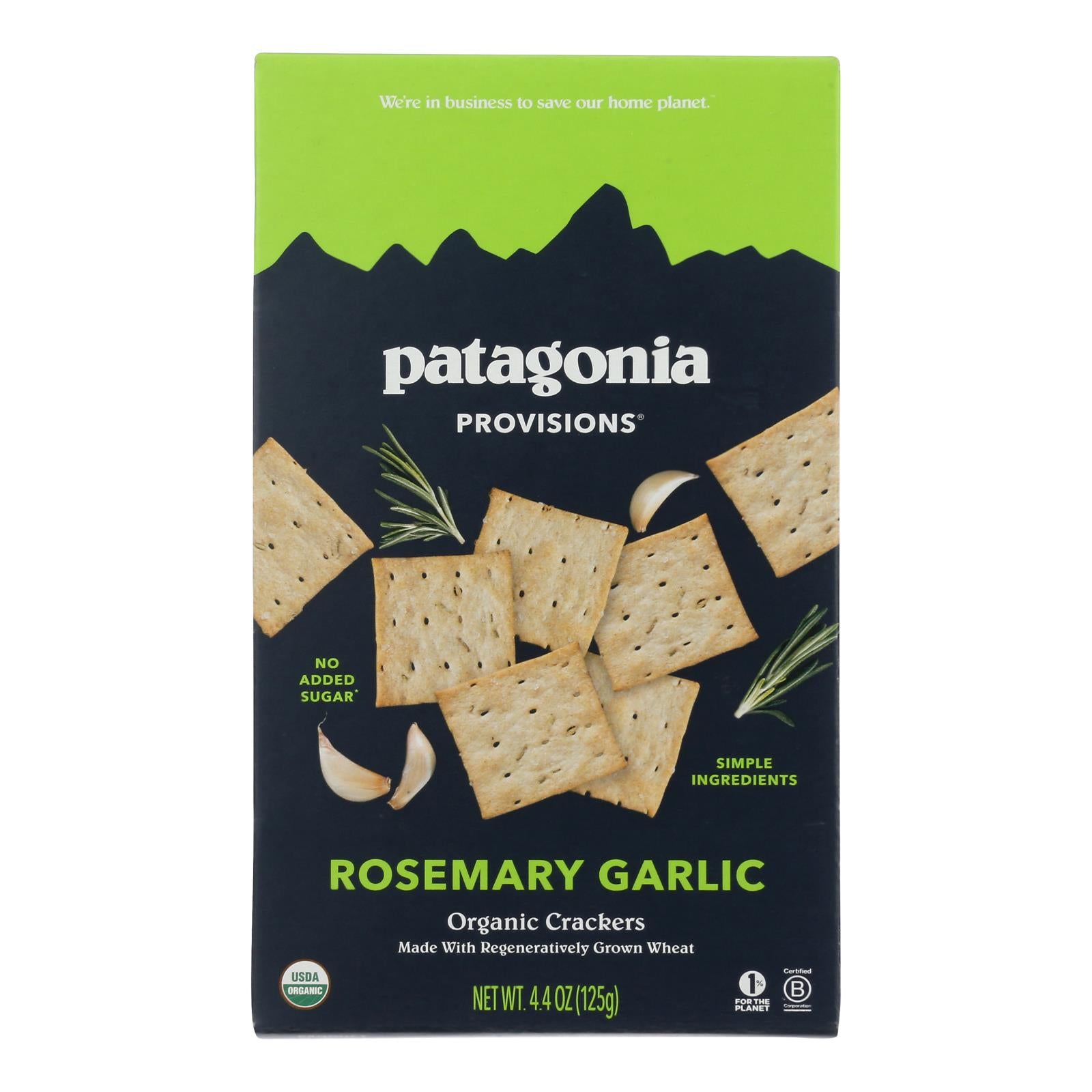 Patagonia Provisions - Cracker Organic Rosemary Garlic - Case Of 6 - 4.4 Ounces - GreatEagleInc